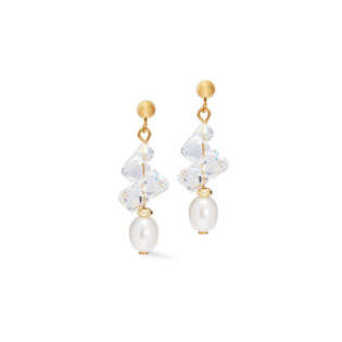 Kolczyki Coeur de Lion Crystal-Gold z perłą i kryształami - JubilerSezam.pl
