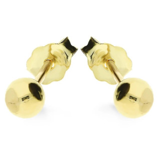Złote kolczyki kulki 3mm pr. 375 sztyft - JubilerSezam.pl
