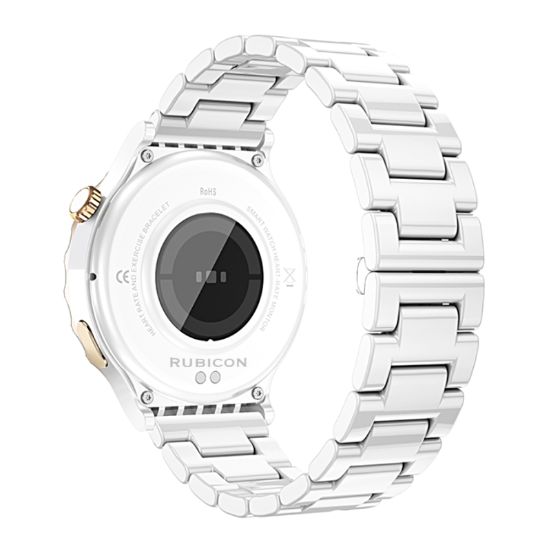Smartwatch Rubicon RNCE92 złoty ceramiczna bransoleta SMARUB169