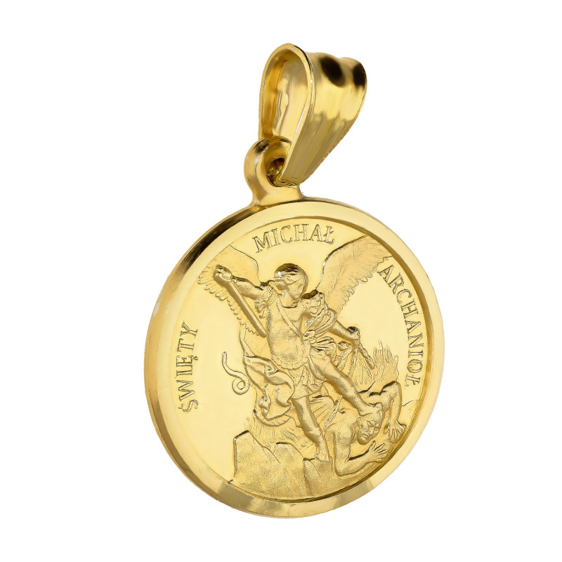 Złoty Medalik Michał Archanioł pr. 585 - JubilerSezam.pl