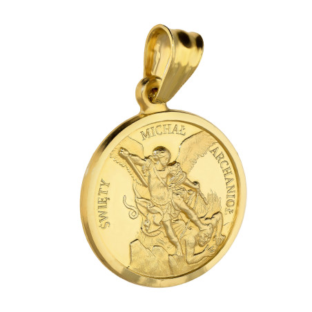 Złoty Medalik Michał Archanioł pr. 585 - JubilerSezam.pl