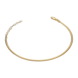 Złota bransoleta snake płaska pr. 585 - JubilerSezam.pl