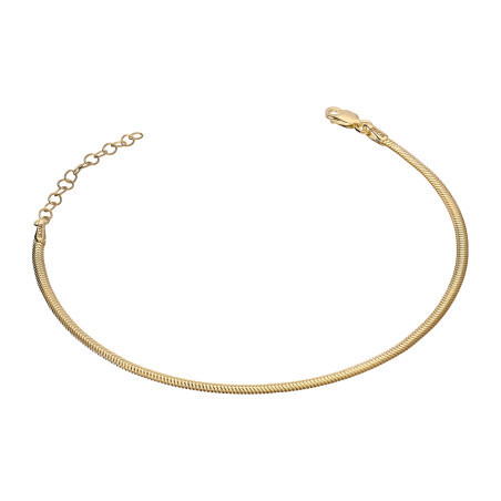 Złota bransoleta snake płaska pr. 585 - JubilerSezam.pl