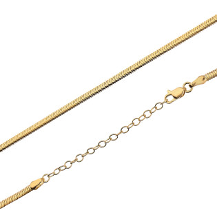 Złoty łańcuszek snake pr. 585 płaski - JubilerSezam.pl