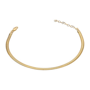 Złota Bransoletka Snake Płaska pr. 585 - JubilerSezam.pl