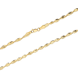 Złoty łańcuszek skrętka pr. 585 - Elegancki splot - JubilerSezam.pl