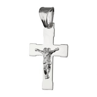 Srebrny Krzyżyk z Jezusem - Elegancki Symbol Wiary - JubilerSezam.pl