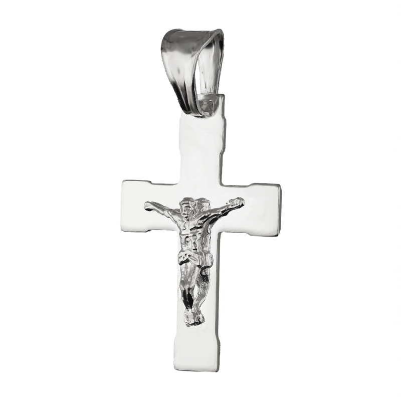 Srebrny Krzyżyk z Jezusem - Elegancki Symbol Wiary - JubilerSezam.pl