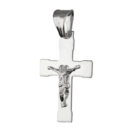 Srebrny Krzyżyk z Jezusem - Elegancki Symbol Wiary - JubilerSezam.pl