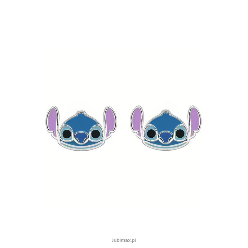 Kolczyki srebrne Disney Stitch dla dziewczynki pr. 925 - JubilerSezam.pl