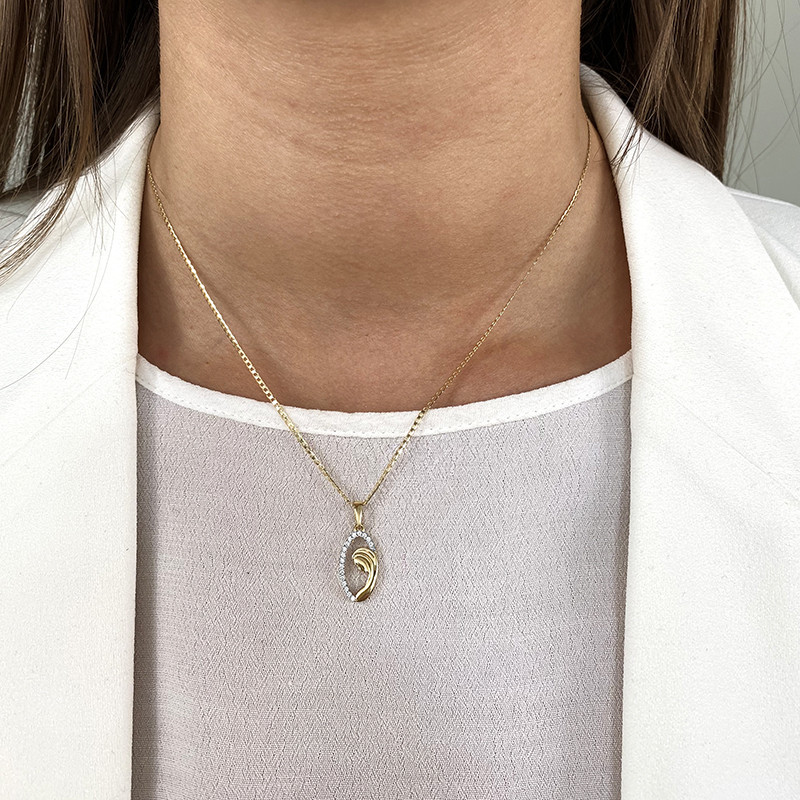 Łańcuszek złoty kostka próba 375