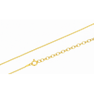 Srebrny pozłacany łańcuszek rolo pr. 925 - JubilerSezam.pl