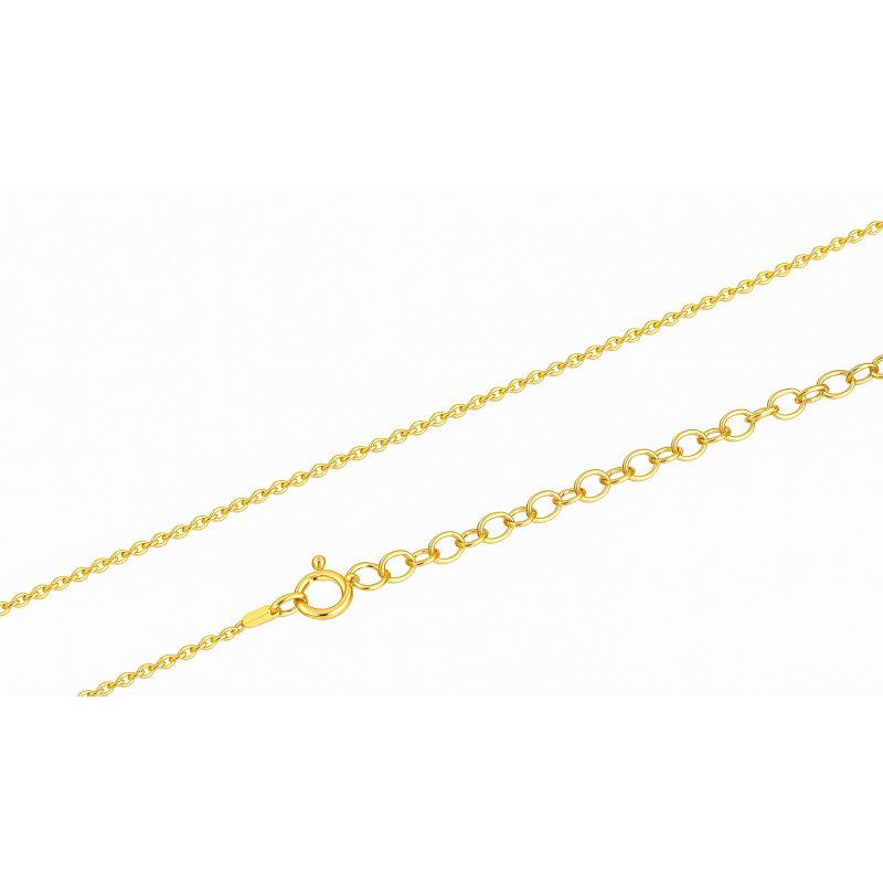 Srebrny pozłacany łańcuszek rolo pr. 925 - JubilerSezam.pl