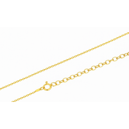 Srebrny pozłacany łańcuszek rolo pr. 925 - JubilerSezam.pl