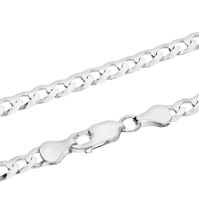 Srebrny Łańcuszek Pancer Rodowany 6mm - JubilerSezam.pl