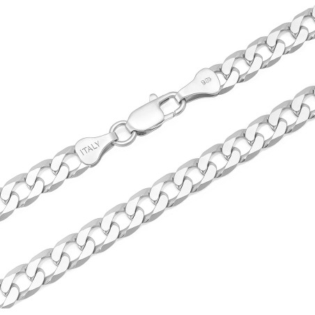 Srebrny łańcuszek pancerka 7mm pr. 925 - JubilerSezam.pl