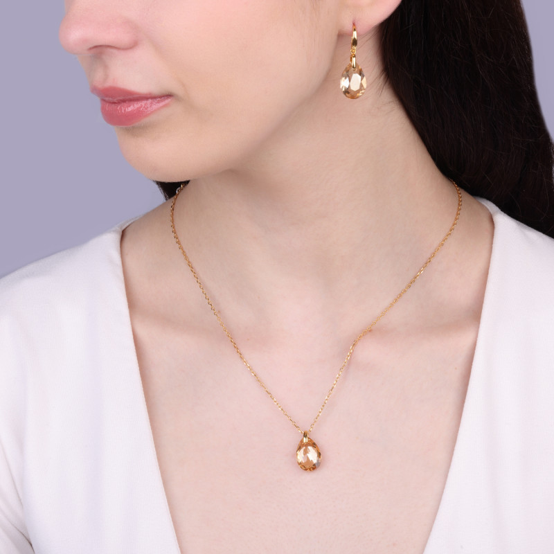 Naszyjnik SPARK Two Faces Gold NGBACK6433GS srebro pozłacane 925