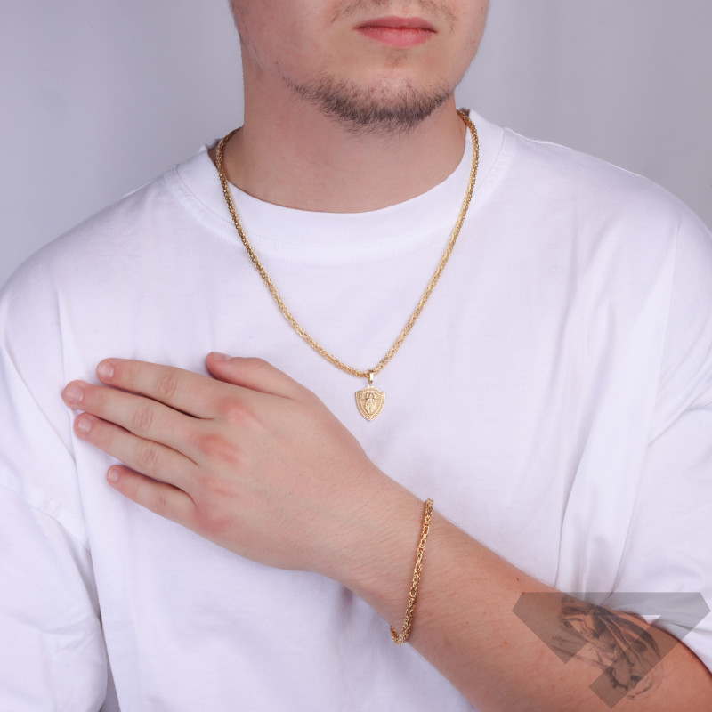 Łańcuszek złoty splot królewski