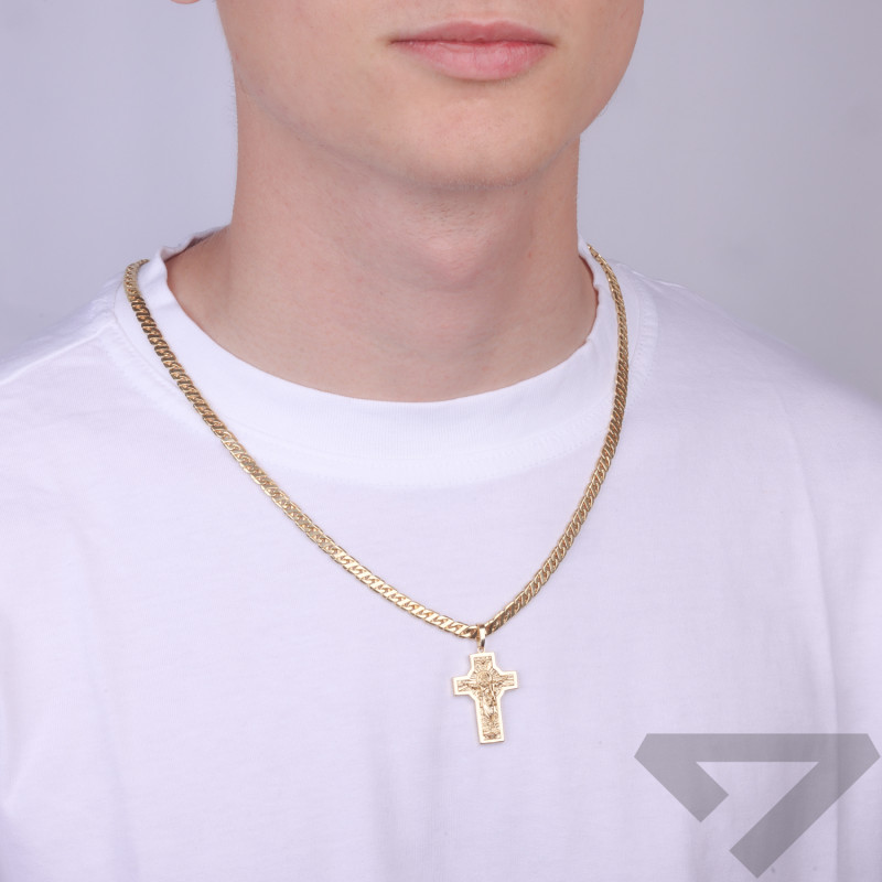 Łańcuszek złoty męski o fantazyjnym splocie typu gucci