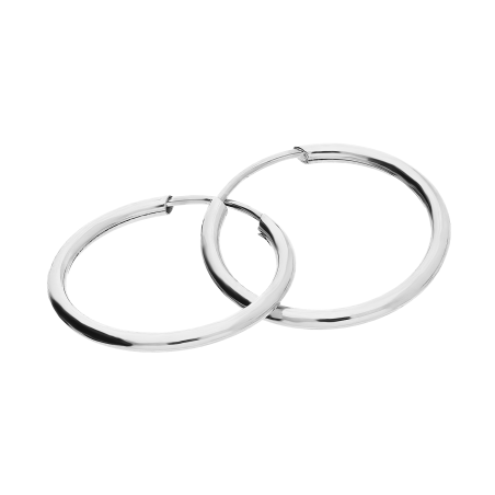 Kolczyki koła szarniry 15 mm z białego złota
