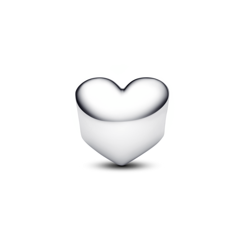 Charms Pandora do grawerowania w kształcie serca z różowym kamieniem 794161C10