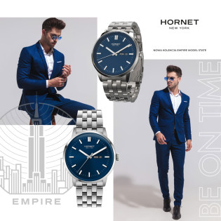 Hornet Empire State — zegarek męski z granatową tarczą