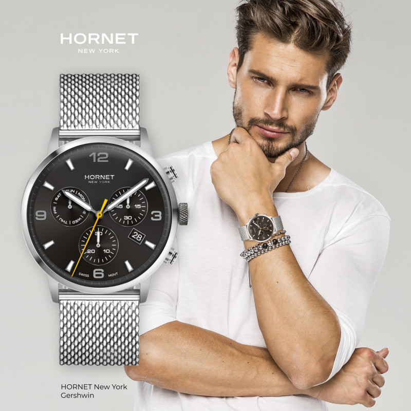 Hornet Performance Gershwin — zegarek męski chronograf mesh