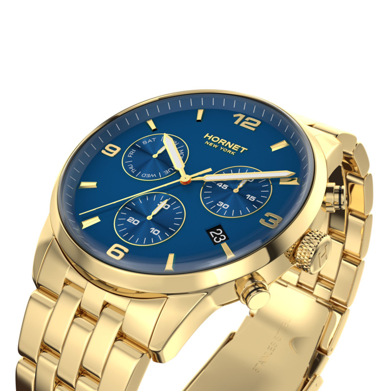 Hornet Performance Marquis — złoty zegarek męski chronograf