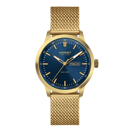 Hornet NYC Queensbridge — złoty zegarek męski Swiss Movement