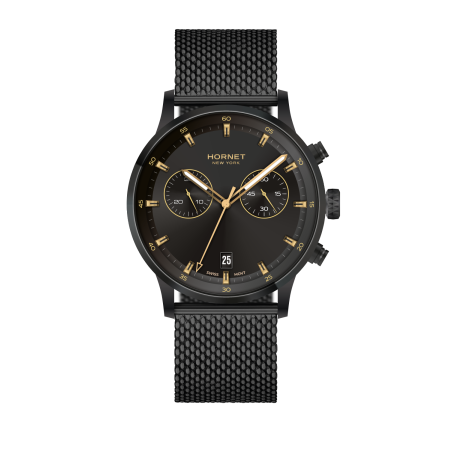 Hornet Hudson Alabama — czarny zegarek męski chronograf