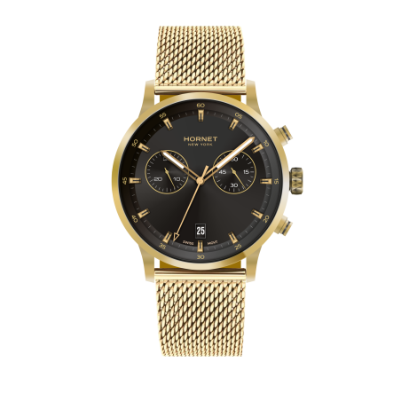 Hornet Hudson Speedway — złoty męski zegarek chronograf