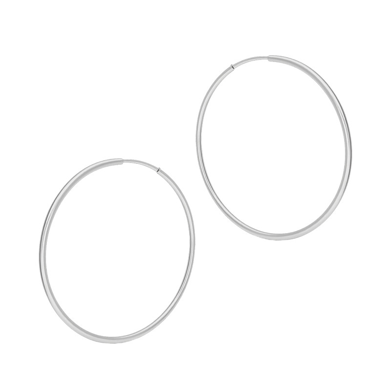 Srebrne Kolczyki Koła Szarniry 53mm - JubilerSezam.pl