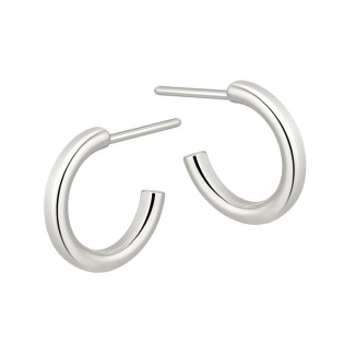 Srebrne Kolczyki Półkola 8mm - Minimalistyczna Elegancja - JubilerSezam.pl