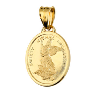 Złoty Medalik Archanioł Michał pr. 585 w Owalu - JubilerSezam.pl