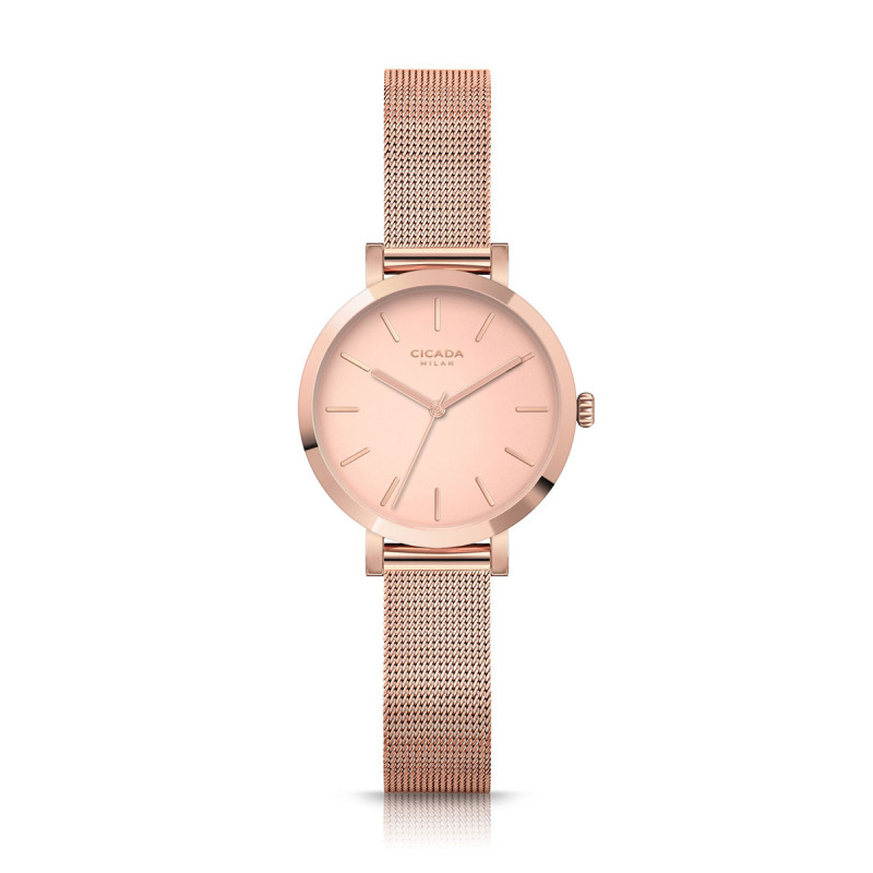 Cicada Milano – damski zegarek rose gold mesh | Jubiler Sezam