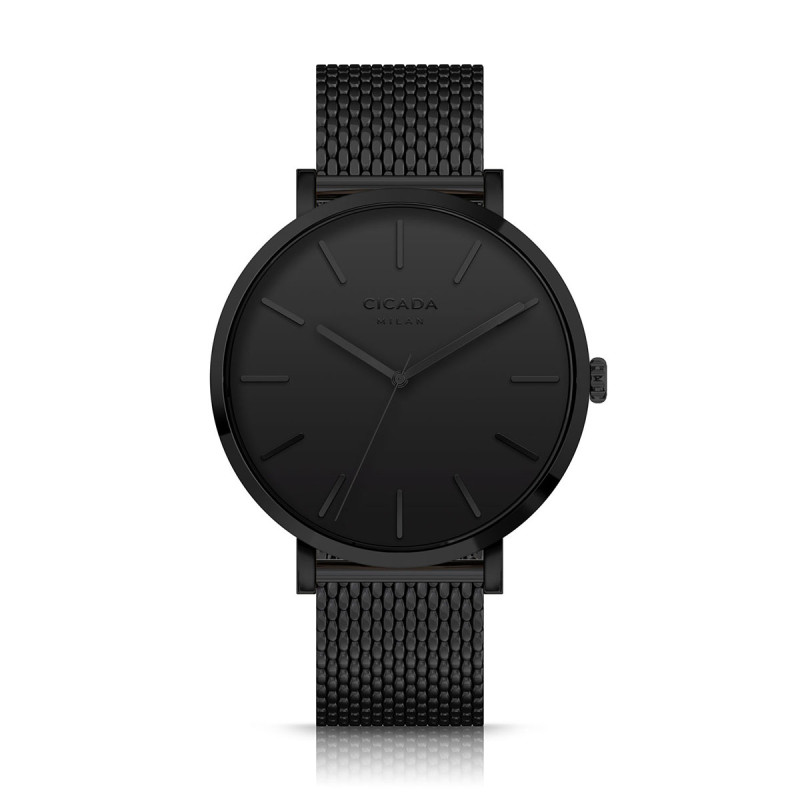 Cicada Milano – czarny zegarek total black na mesh | Jubiler Sezam