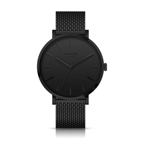 Cicada Milano – czarny zegarek total black na mesh | Jubiler Sezam