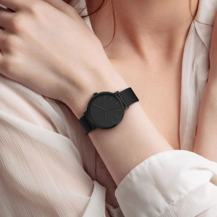 Cicada Milano – czarny zegarek total black na mesh | Jubiler Sezam