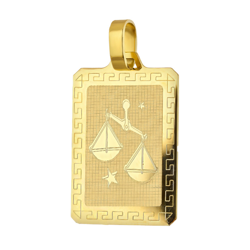 Złota Zawieszka Zodiak Waga pr. 585 - JubilerSezam.pl