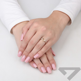 Złoty Pierścionek Serce z Cyrkoniami pr. 375 - JubilerSezam.pl