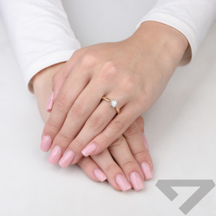 Pierścionek Zaręczynowy z Diamentem 0.25ct Royal pr. 585 - JubilerSezam.pl