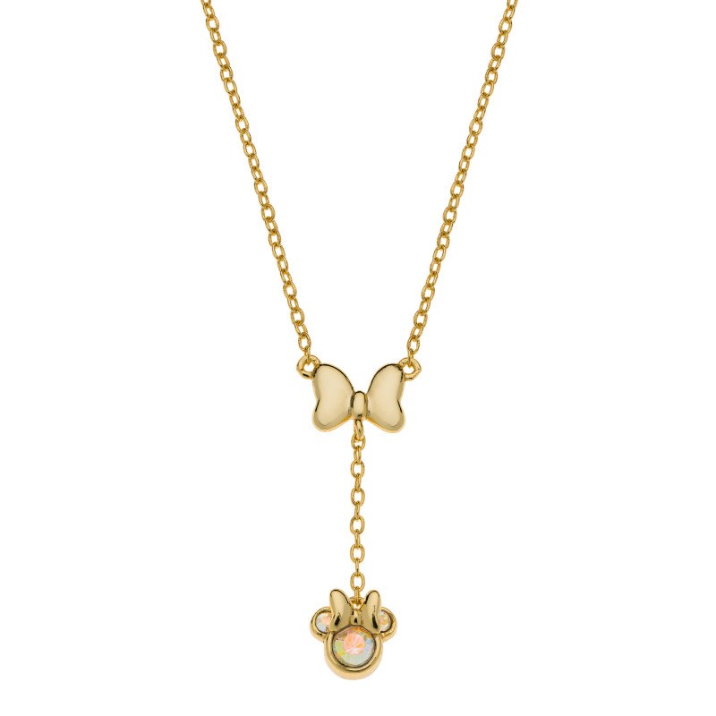 Naszyjnik srebrny Disney Minnie z cyrkoniami w kolorze Aurora Borealis