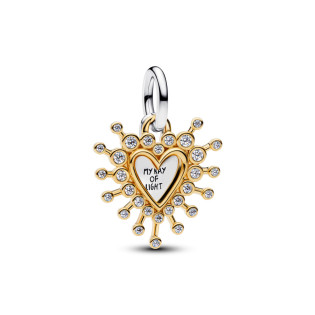 Podwójny charms-zawieszka Pandora Świetliste serce 764141C01