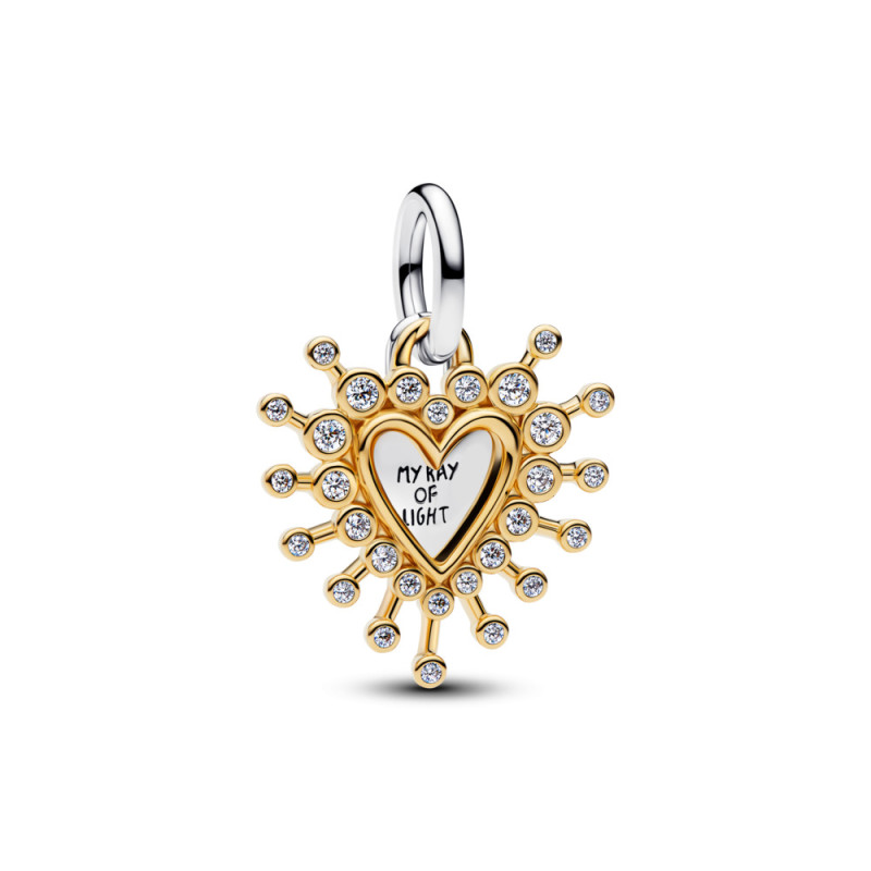 Podwójny charms-zawieszka Pandora Świetliste serce 764141C01