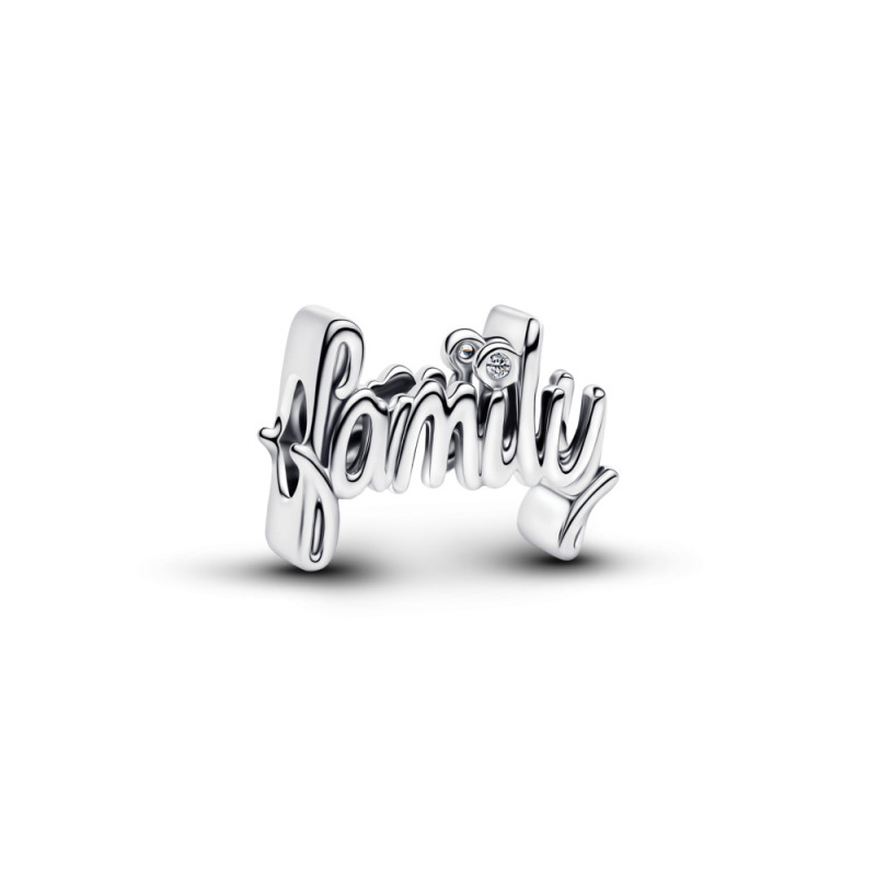 Charms Pandora w kształcie odręcznego napisu „family” 794250C01