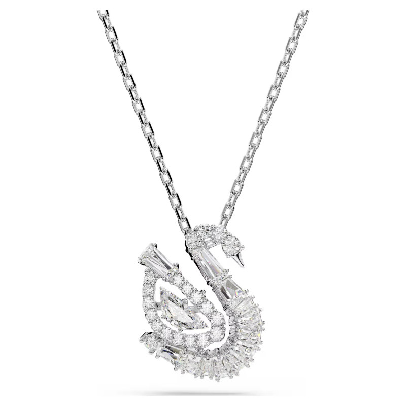 Naszyjnik Swarovski Swan szlify różnorodne, łabędź, biały