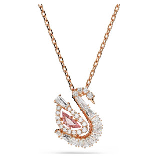 Naszyjnik Swarovski Swan szlify różnorodne, łabędź, różowy