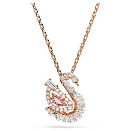 Naszyjnik Swarovski Swan szlify różnorodne, łabędź, różowy