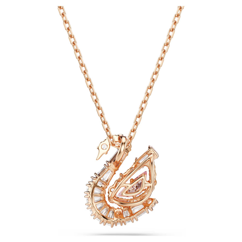 Naszyjnik Swarovski Swan szlify różnorodne, łabędź, różowy