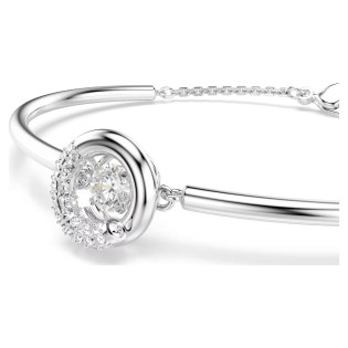 Bransoletka Swarovski typu bangle Dextera szlif okrągły, biała, powłoka z rodu
